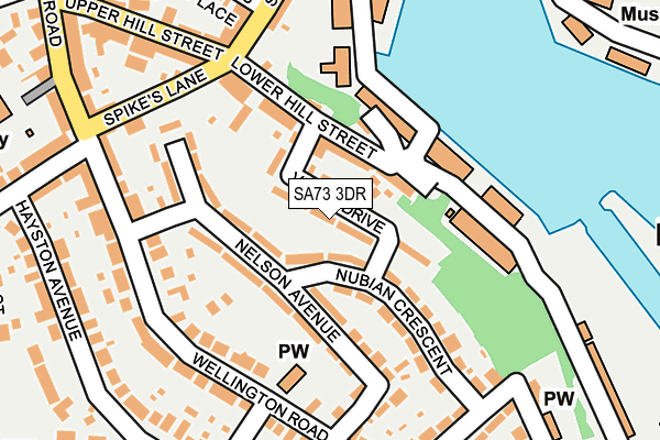 SA73 3DR map - OS OpenMap – Local (Ordnance Survey)