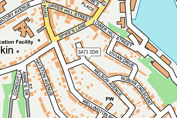 SA73 3DW map - OS OpenMap – Local (Ordnance Survey)