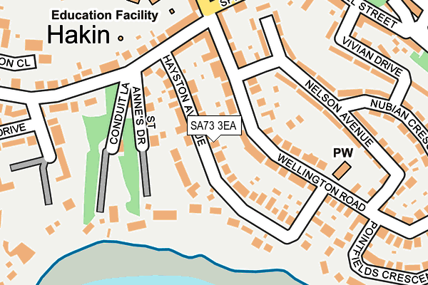 SA73 3EA map - OS OpenMap – Local (Ordnance Survey)
