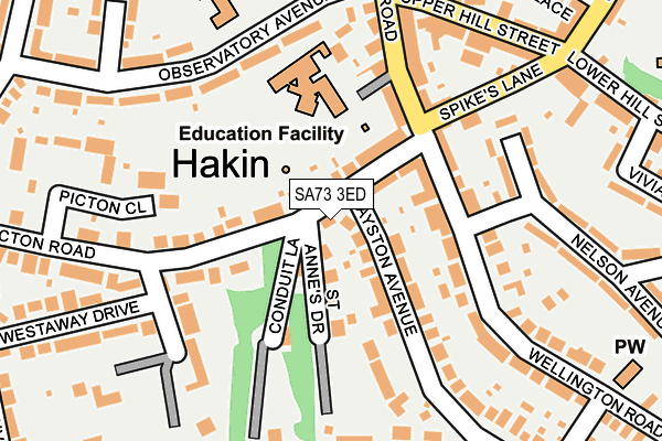 SA73 3ED map - OS OpenMap – Local (Ordnance Survey)