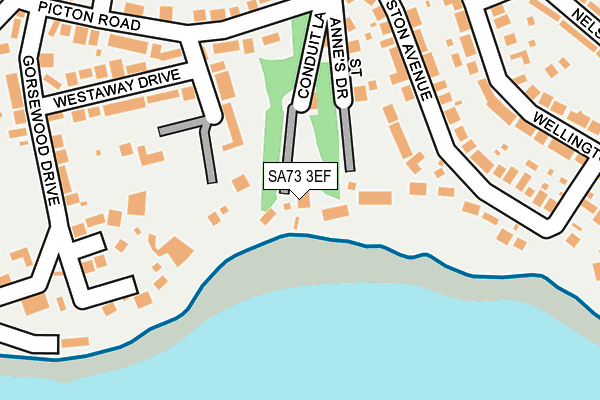 SA73 3EF map - OS OpenMap – Local (Ordnance Survey)