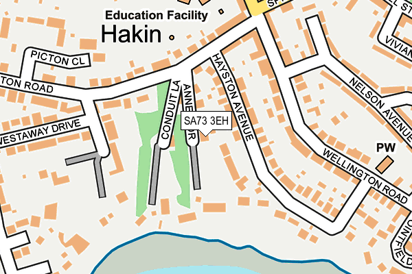 SA73 3EH map - OS OpenMap – Local (Ordnance Survey)