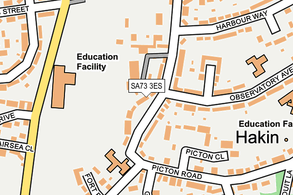 SA73 3ES map - OS OpenMap – Local (Ordnance Survey)