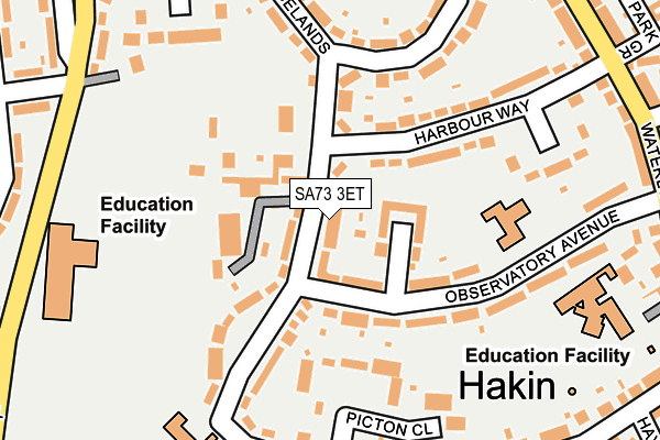 SA73 3ET map - OS OpenMap – Local (Ordnance Survey)