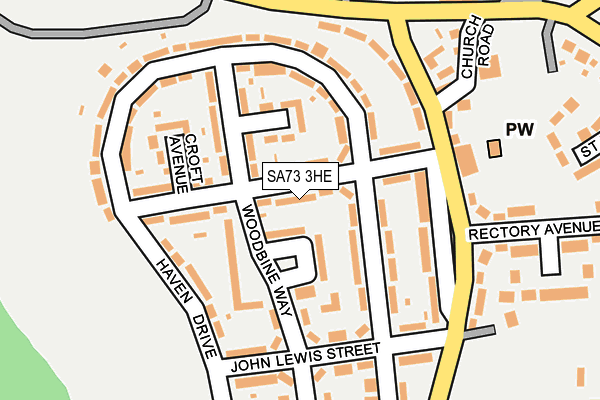 SA73 3HE map - OS OpenMap – Local (Ordnance Survey)