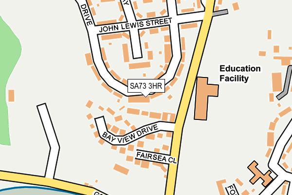 SA73 3HR map - OS OpenMap – Local (Ordnance Survey)