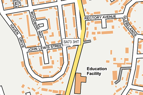 SA73 3HT map - OS OpenMap – Local (Ordnance Survey)