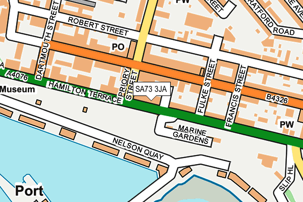 SA73 3JA map - OS OpenMap – Local (Ordnance Survey)