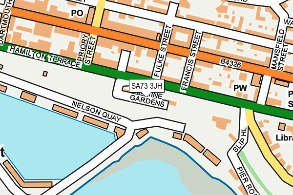 SA73 3JH map - OS OpenMap – Local (Ordnance Survey)