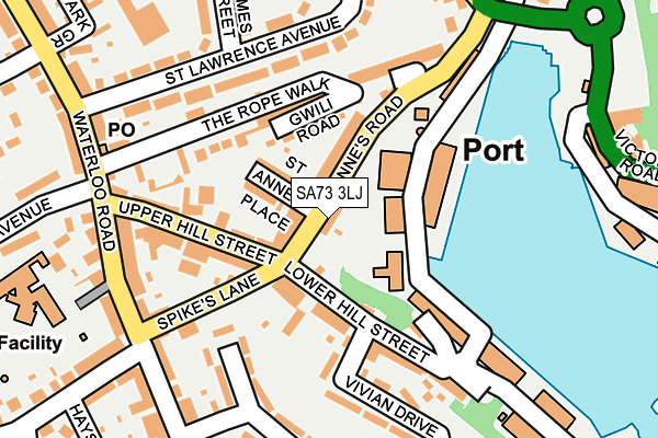 SA73 3LJ map - OS OpenMap – Local (Ordnance Survey)