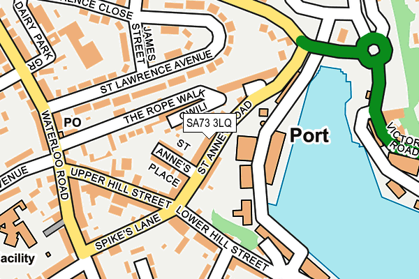 SA73 3LQ map - OS OpenMap – Local (Ordnance Survey)