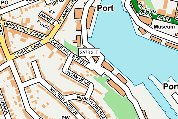 SA73 3LT map - OS OpenMap – Local (Ordnance Survey)
