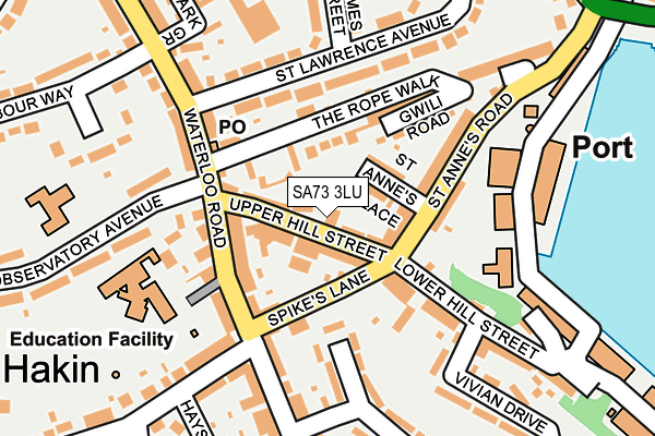 SA73 3LU map - OS OpenMap – Local (Ordnance Survey)
