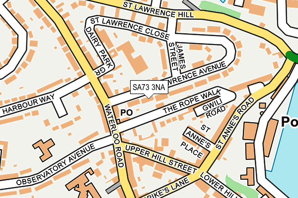 SA73 3NA map - OS OpenMap – Local (Ordnance Survey)