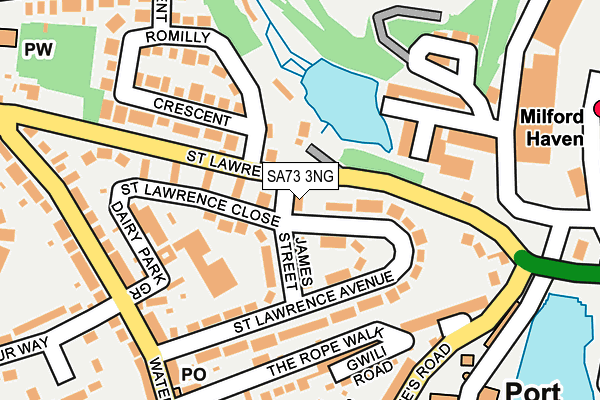 SA73 3NG map - OS OpenMap – Local (Ordnance Survey)