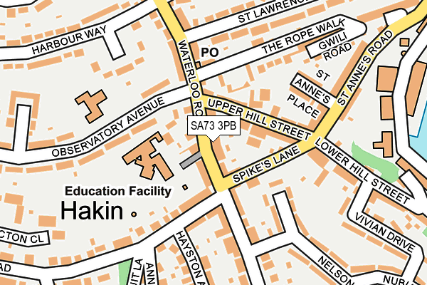 SA73 3PB map - OS OpenMap – Local (Ordnance Survey)