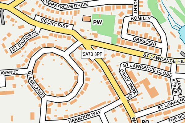 SA73 3PF map - OS OpenMap – Local (Ordnance Survey)