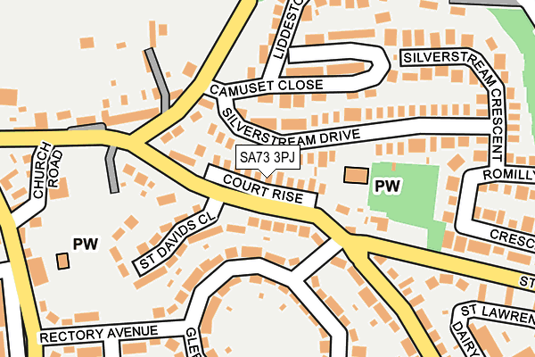 SA73 3PJ map - OS OpenMap – Local (Ordnance Survey)