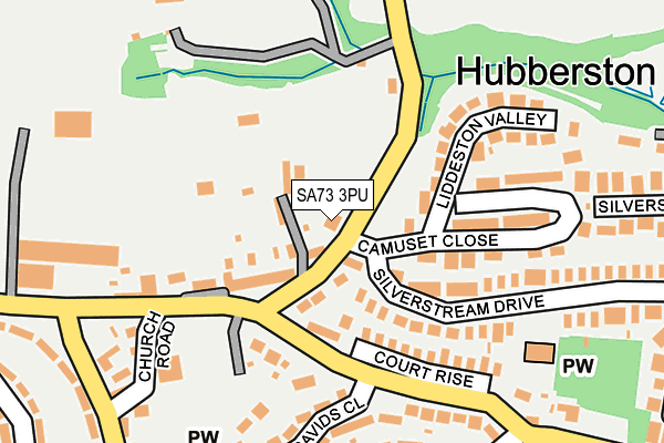 SA73 3PU map - OS OpenMap – Local (Ordnance Survey)