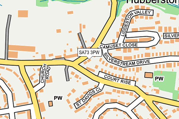 SA73 3PW map - OS OpenMap – Local (Ordnance Survey)