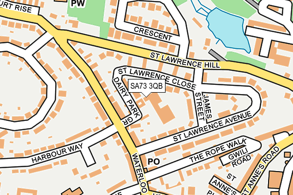 SA73 3QB map - OS OpenMap – Local (Ordnance Survey)