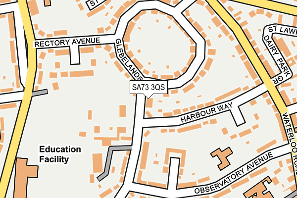 SA73 3QS map - OS OpenMap – Local (Ordnance Survey)