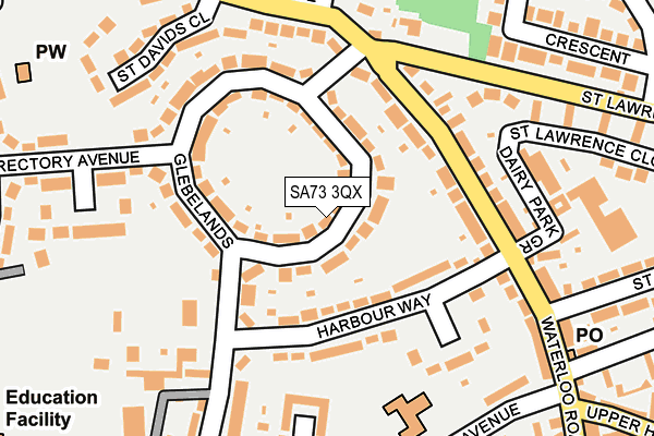 SA73 3QX map - OS OpenMap – Local (Ordnance Survey)