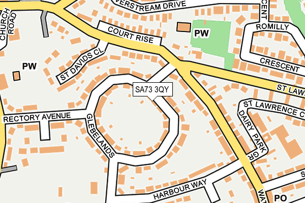 SA73 3QY map - OS OpenMap – Local (Ordnance Survey)