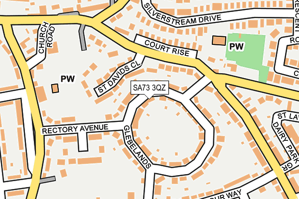 SA73 3QZ map - OS OpenMap – Local (Ordnance Survey)