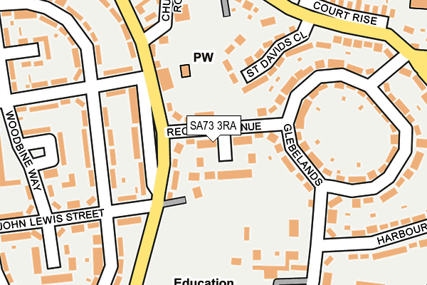 SA73 3RA map - OS OpenMap – Local (Ordnance Survey)