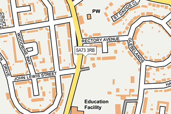 SA73 3RB map - OS OpenMap – Local (Ordnance Survey)