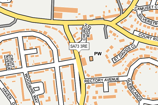 SA73 3RE map - OS OpenMap – Local (Ordnance Survey)