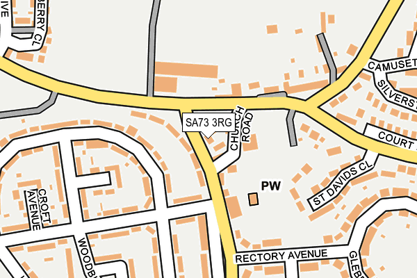 SA73 3RG map - OS OpenMap – Local (Ordnance Survey)