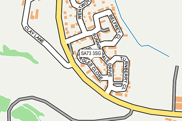 SA73 3SG map - OS OpenMap – Local (Ordnance Survey)
