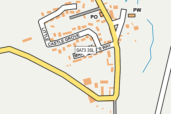 SA73 3SL map - OS OpenMap – Local (Ordnance Survey)