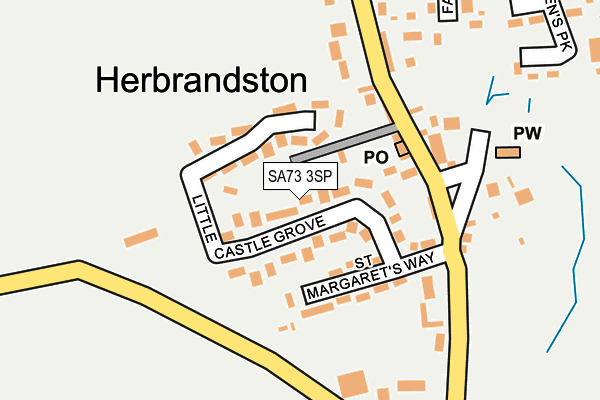 SA73 3SP map - OS OpenMap – Local (Ordnance Survey)