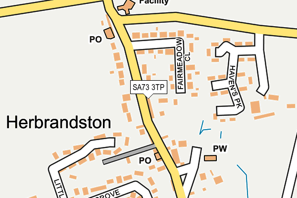 SA73 3TP map - OS OpenMap – Local (Ordnance Survey)