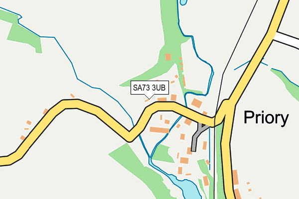 SA73 3UB map - OS OpenMap – Local (Ordnance Survey)