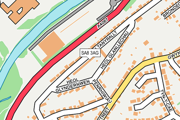 SA8 3AG map - OS OpenMap – Local (Ordnance Survey)