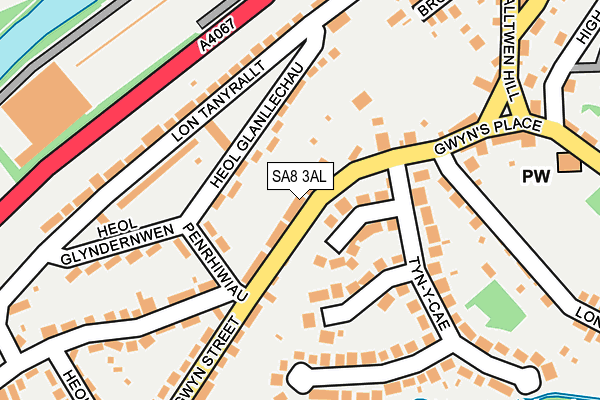 SA8 3AL map - OS OpenMap – Local (Ordnance Survey)
