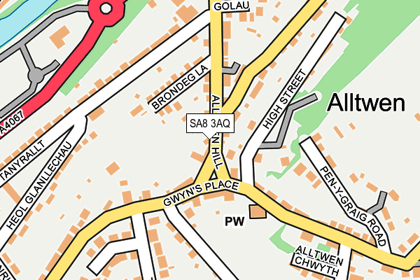SA8 3AQ map - OS OpenMap – Local (Ordnance Survey)