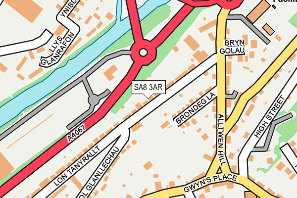 SA8 3AR map - OS OpenMap – Local (Ordnance Survey)