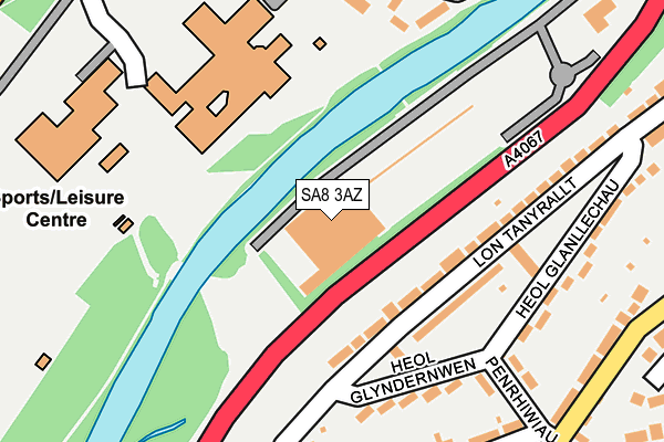 SA8 3AZ map - OS OpenMap – Local (Ordnance Survey)