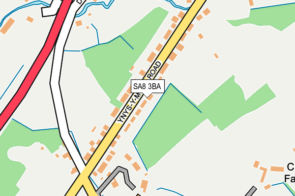 SA8 3BA map - OS OpenMap – Local (Ordnance Survey)