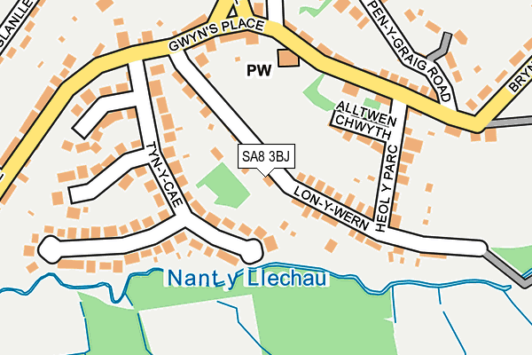 SA8 3BJ map - OS OpenMap – Local (Ordnance Survey)