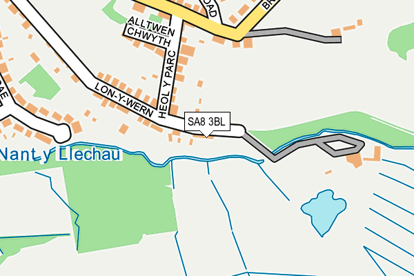 SA8 3BL map - OS OpenMap – Local (Ordnance Survey)