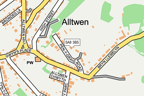 SA8 3BS map - OS OpenMap – Local (Ordnance Survey)