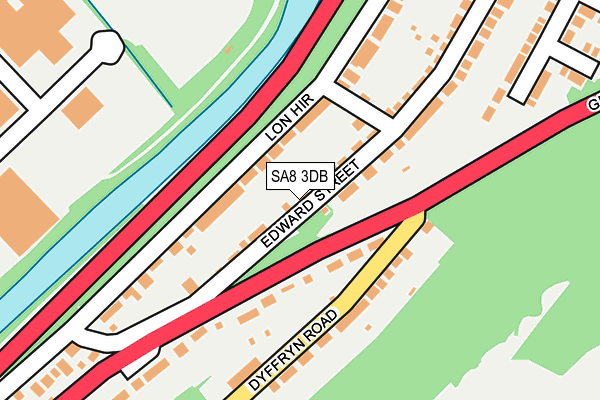 SA8 3DB map - OS OpenMap – Local (Ordnance Survey)