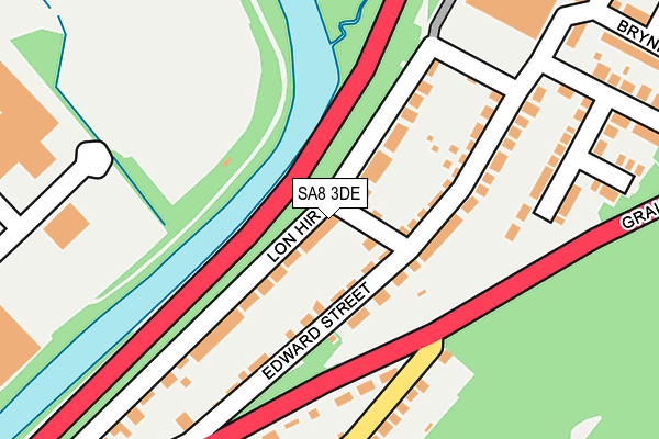 SA8 3DE map - OS OpenMap – Local (Ordnance Survey)