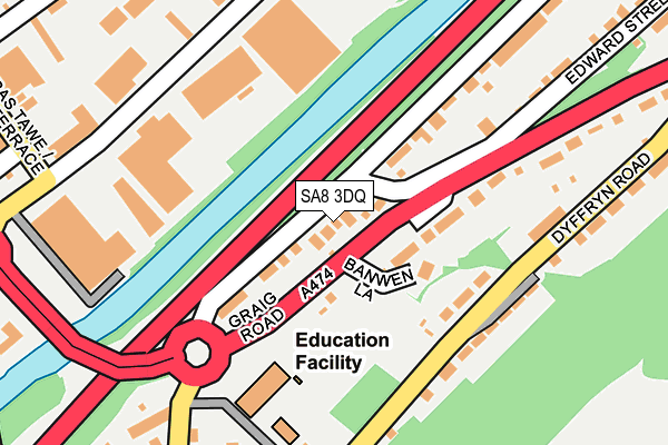 SA8 3DQ map - OS OpenMap – Local (Ordnance Survey)